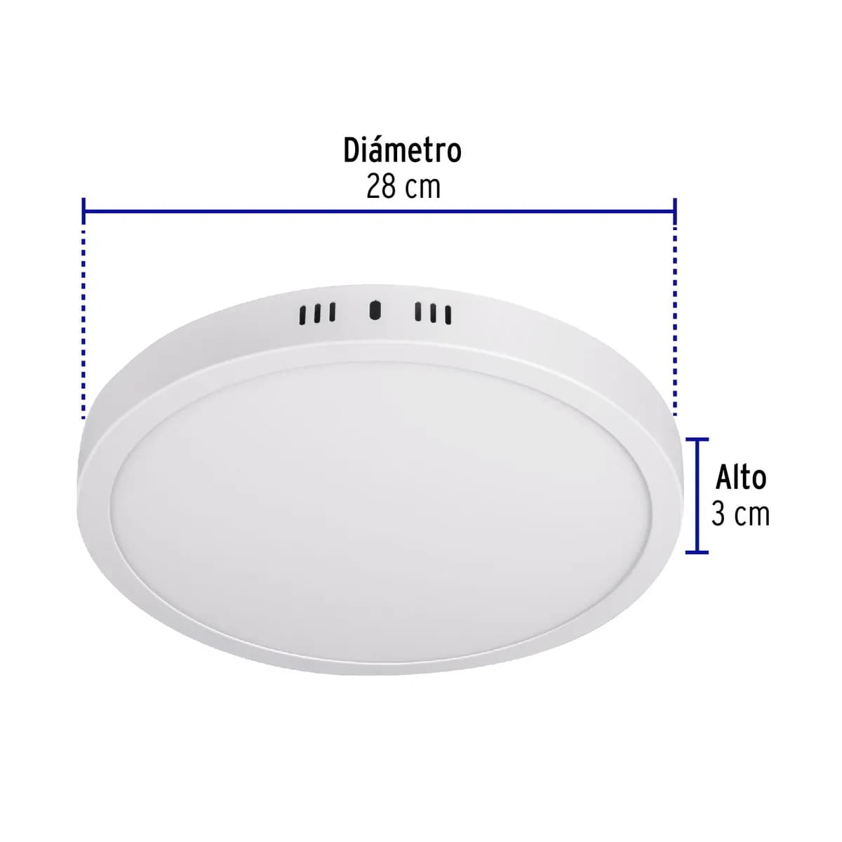Luminario LED Redondo Blanco 3000 K 24 W Volteck - 48259