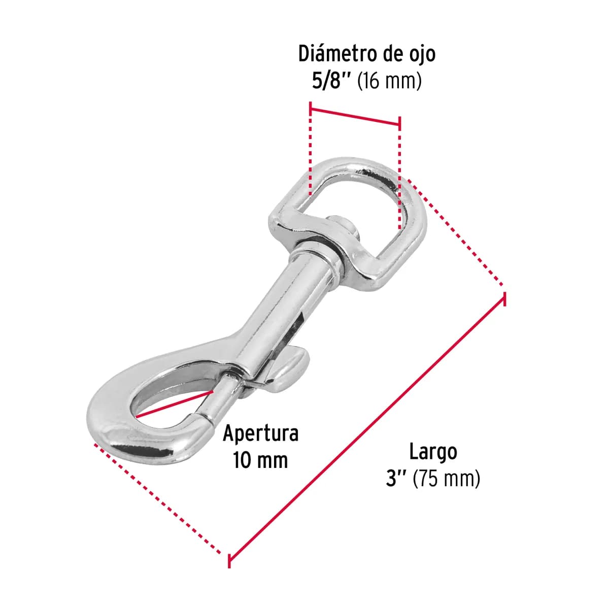 Bandola de Zinc Giratoria 5/8" Fiero - 44031