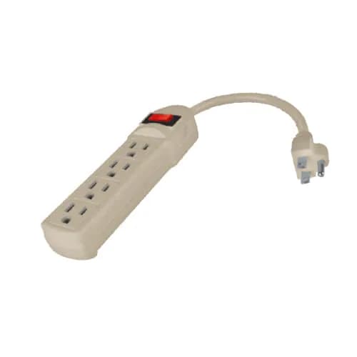 Barra Multicontacto de 6 Entradas 20 cm Calibre 16AWG AKSI - 118906