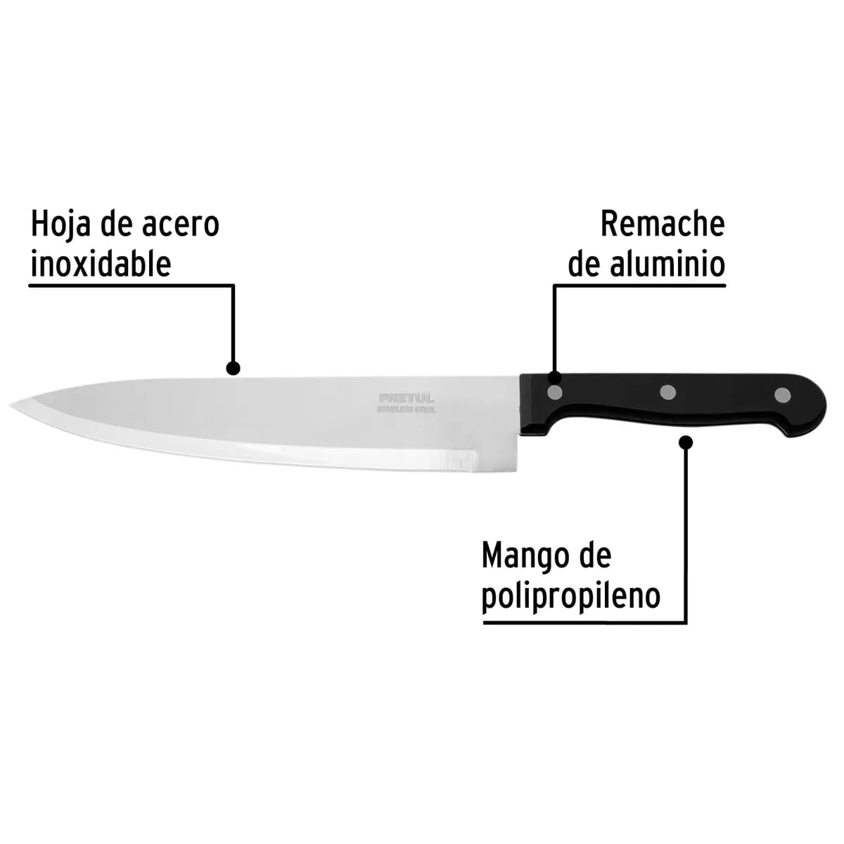 Cuchillo de Chef 8" Pretul CUCH-P81 - 23091