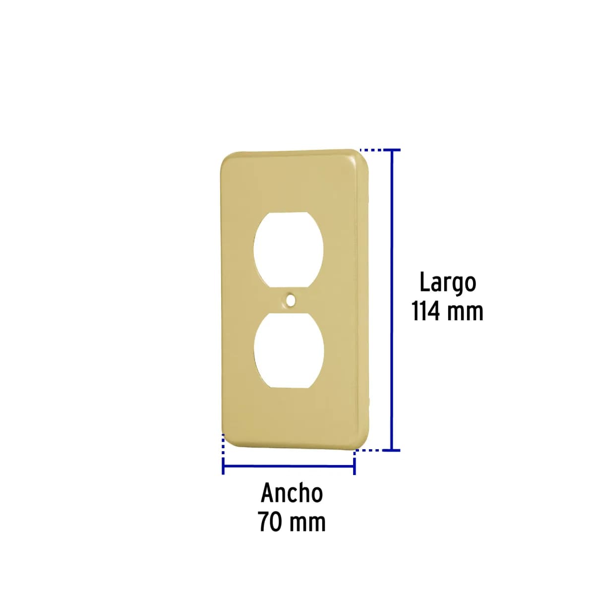 Placa Dúplex de Aluminio Estándar Volteck - 46408