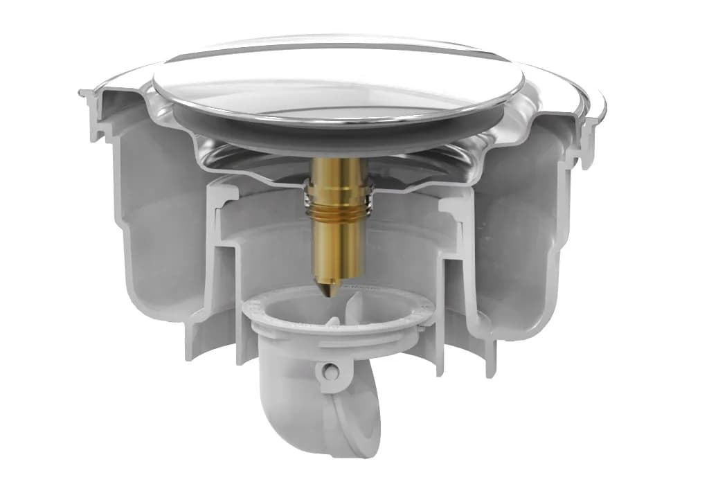 Coladera Universal Push con Check Antiolor Fleximatic - 2249