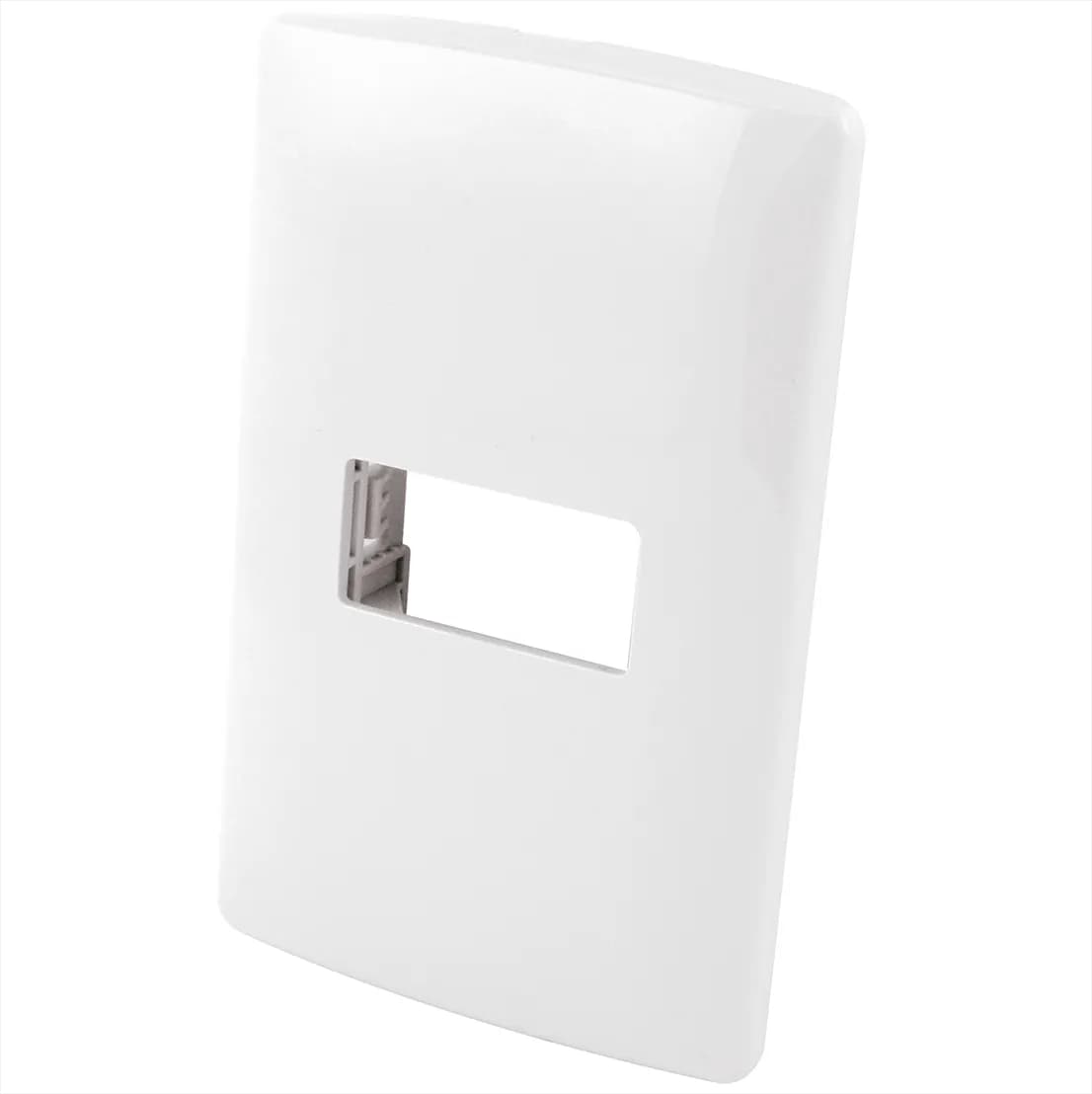 Placa de ABS para Contacto Dúplex Blanca AKSI - 118309