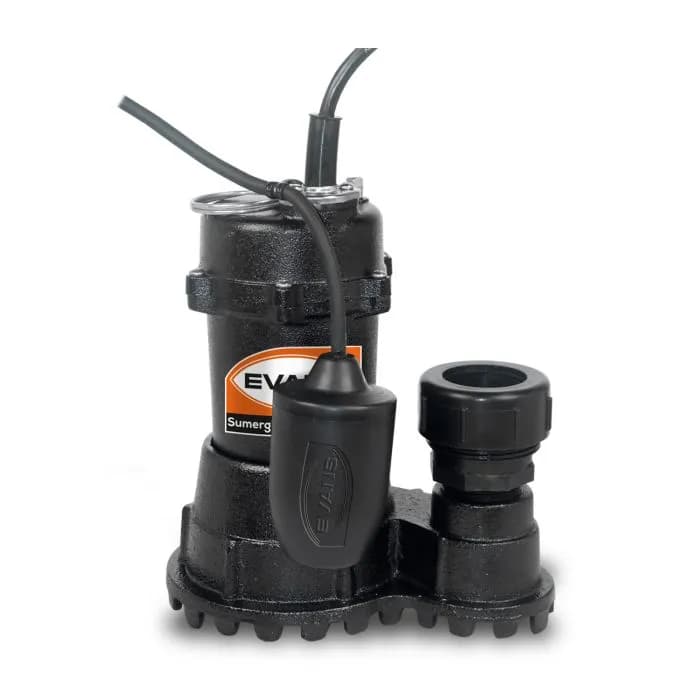 Bomba Sumergible Achique 1/2 HP Evans SV1.5ME050 Aguas Residuales