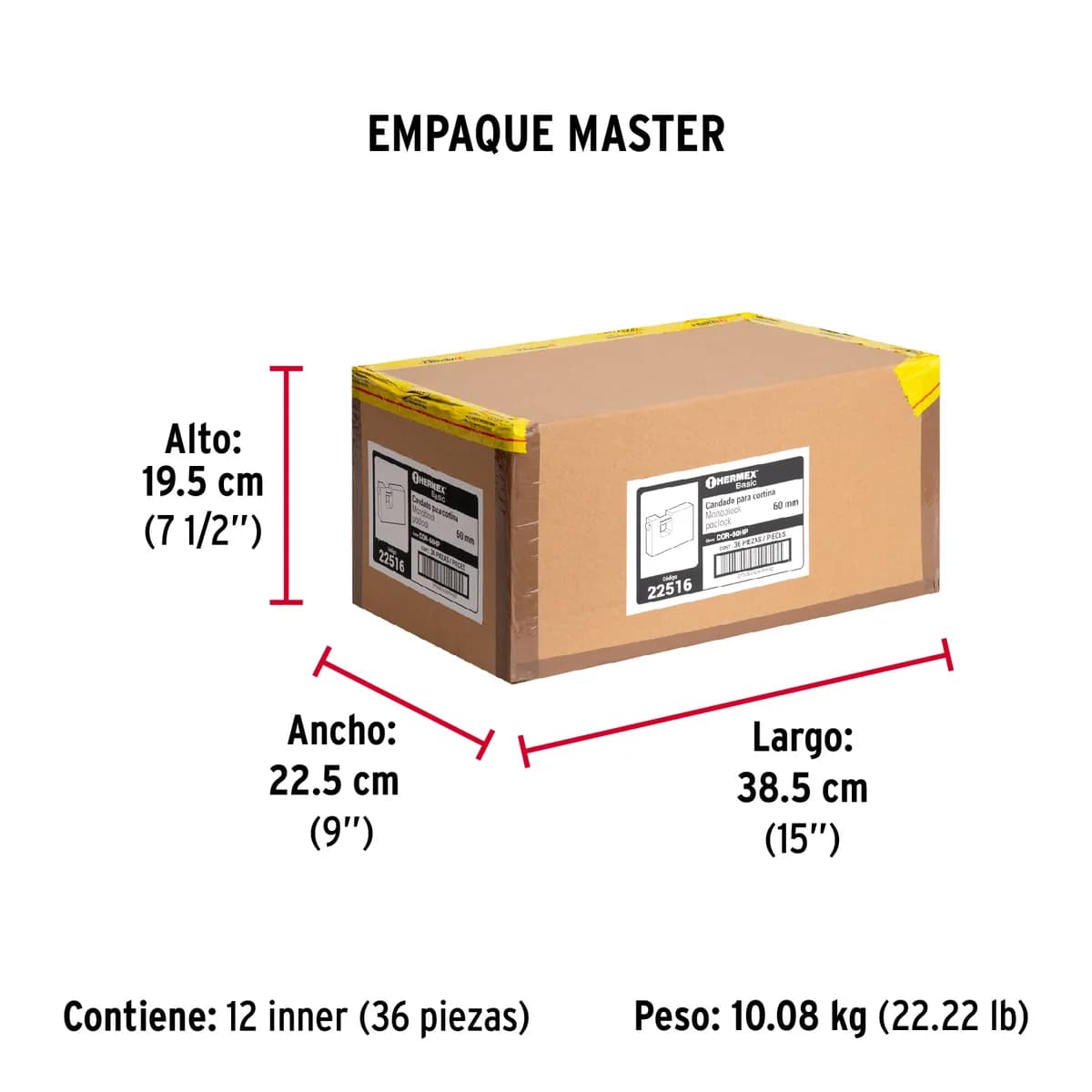 Candado Antipalanca 60 mm Hierro COR-60HP Truper - 22516