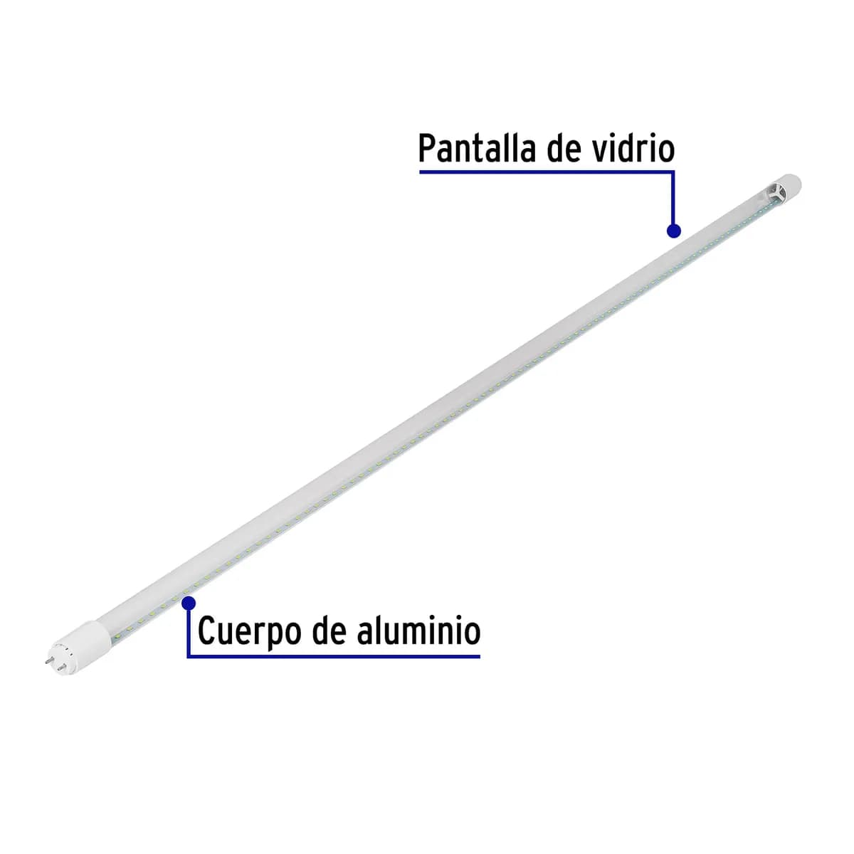 Tubo LED T8 18 W G13 6500 K Luz Blanca Fría Truper - 28001