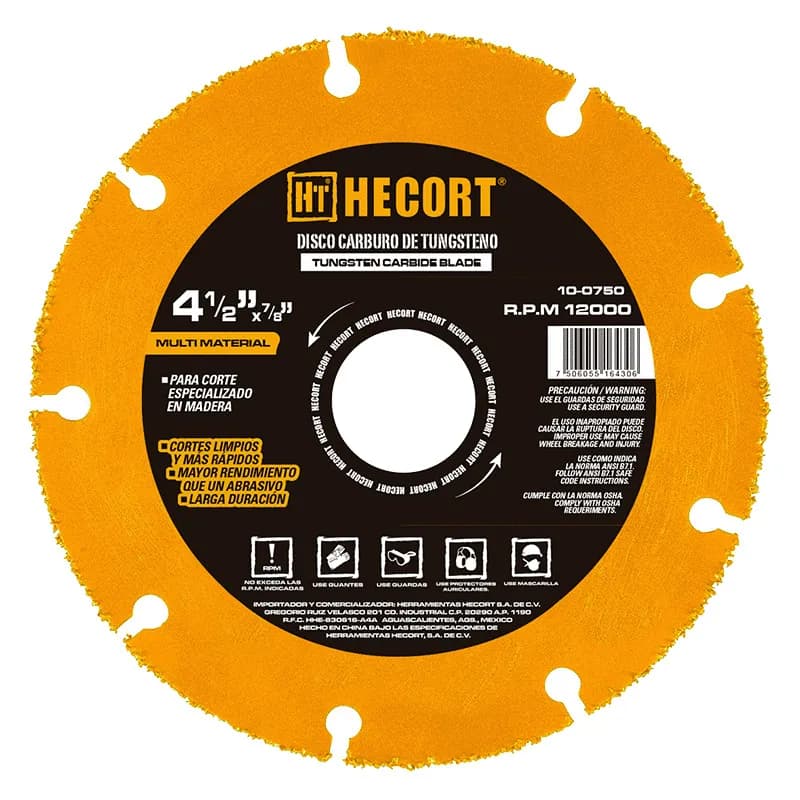 Disco de Tungsteno 4 1/2" HECORT - 100750