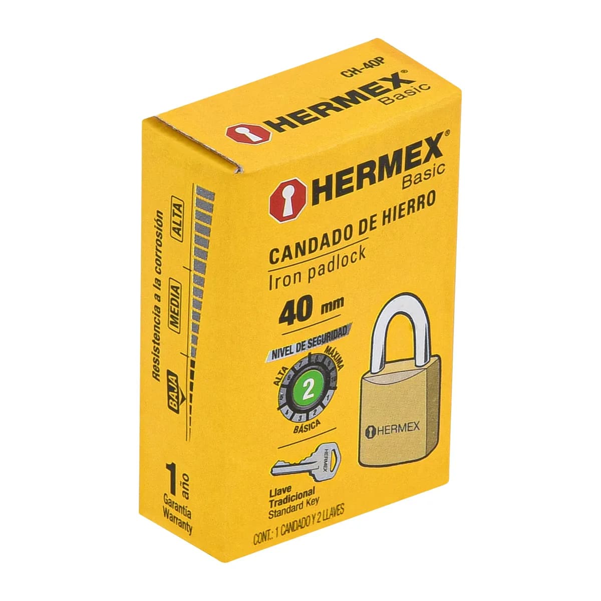 Candado de Hierro 40 mm Hermex - 23518