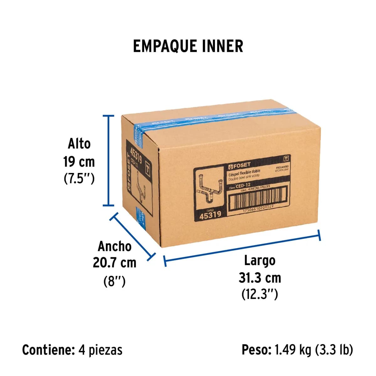 Céspol Flexible Doble sin Contracanastas Truper - 45319