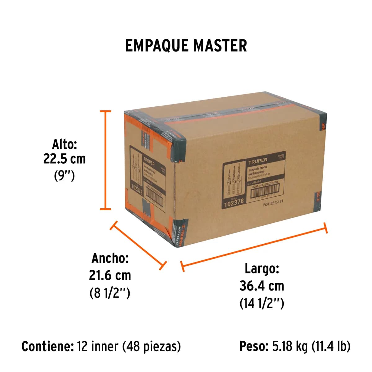Juego de 3 Brocas Avellanadoras Truper - 102378