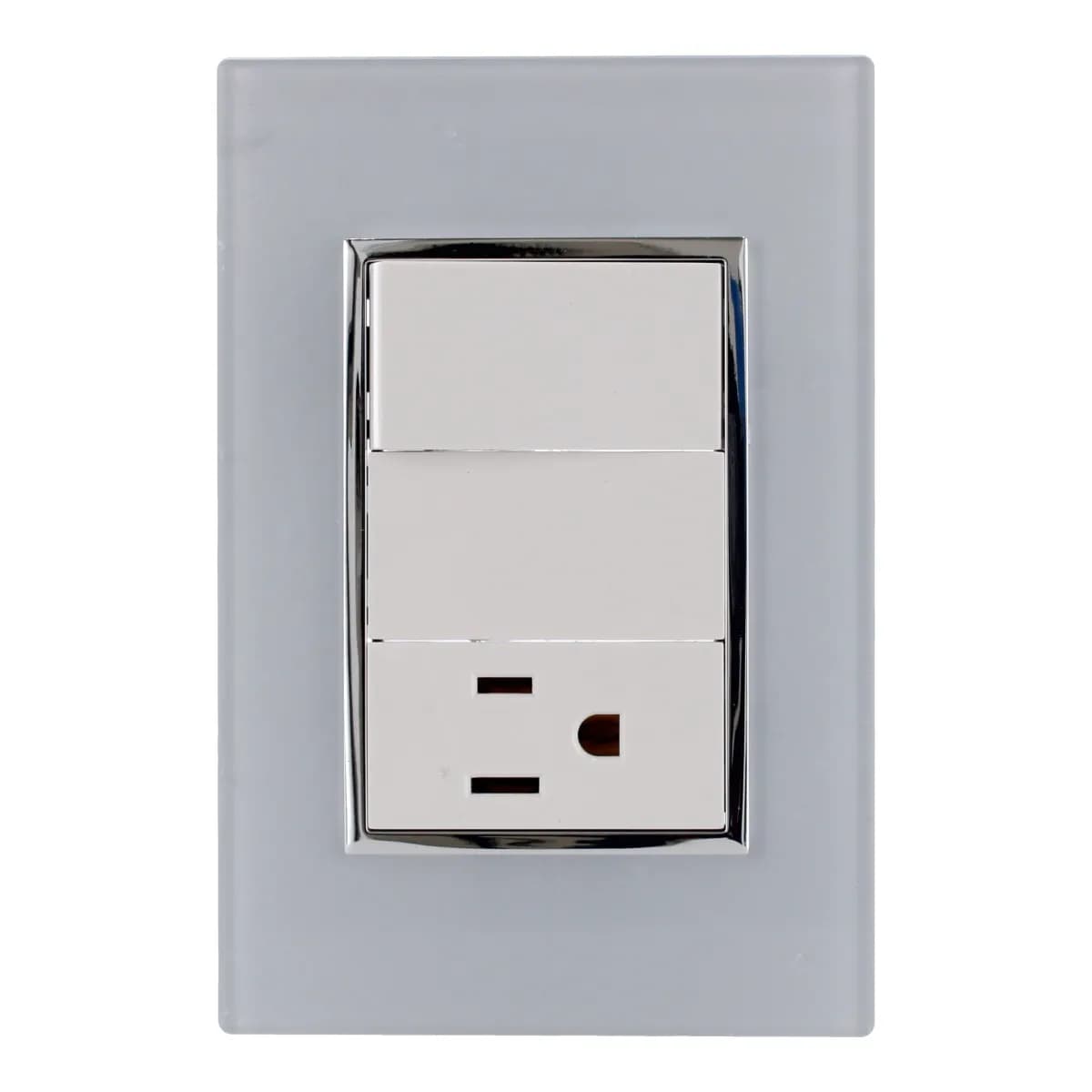 Placa Venecia Blanco con Apagador y Contacto Santul - 4473