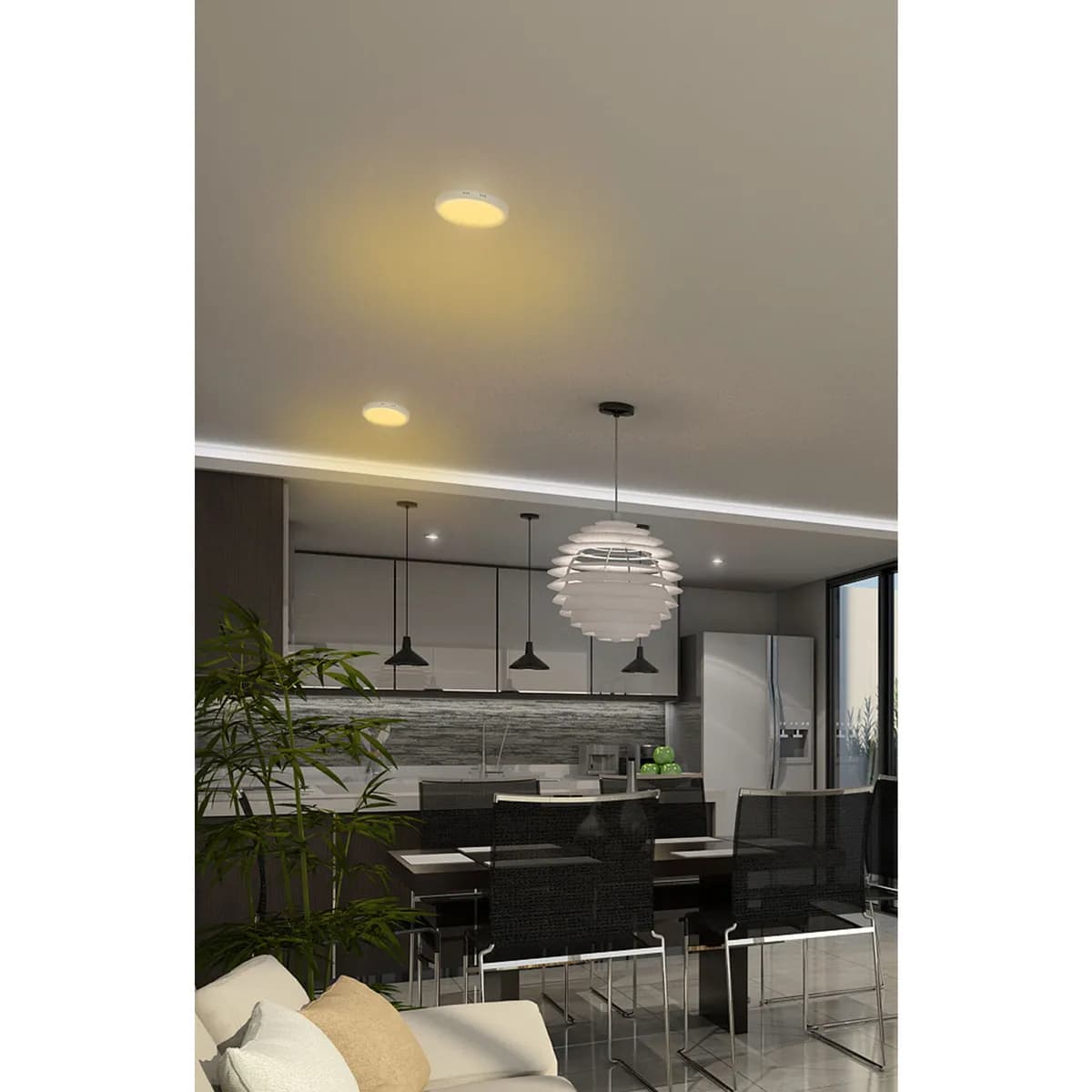 Luminario LED de Plafón 12 W Redondo Blanco Volteck - 48257