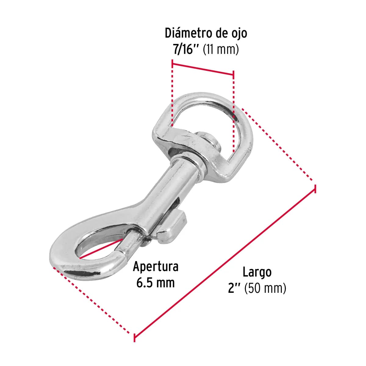 Bandola de Zinc Giratoria 7/16" Fiero - 44029