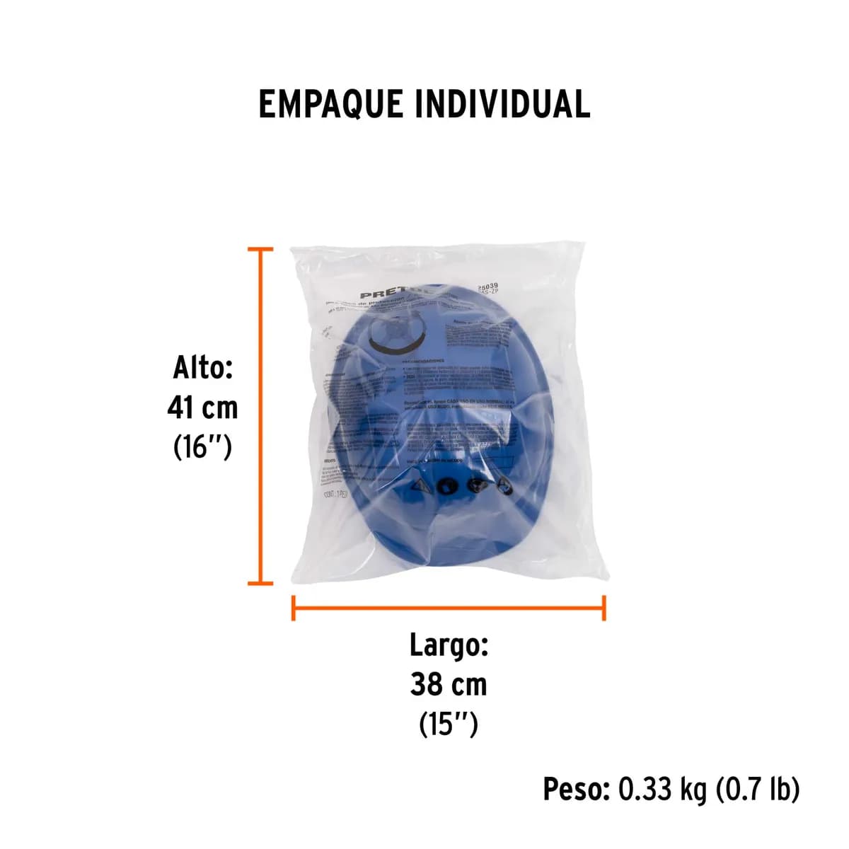 Casco de Seguridad con Ajuste de Intervalos Azul Pretul - 25039