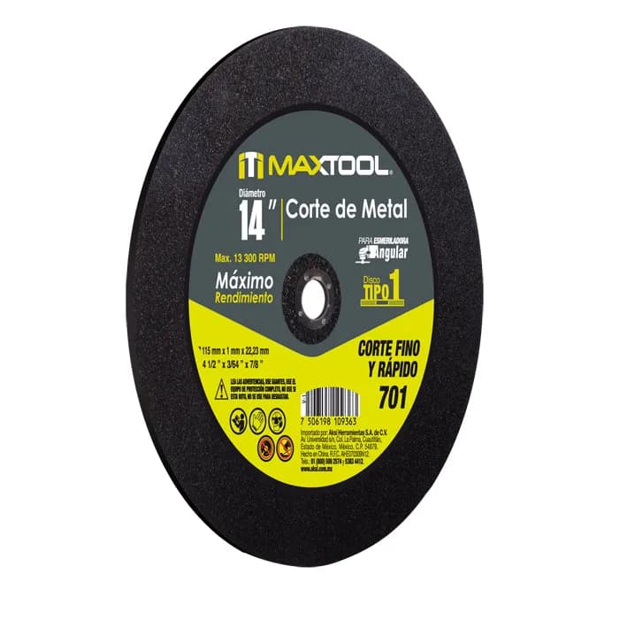 Disco de Corte de Metal 4 1/2" x 1 mm AKSI - 307802
