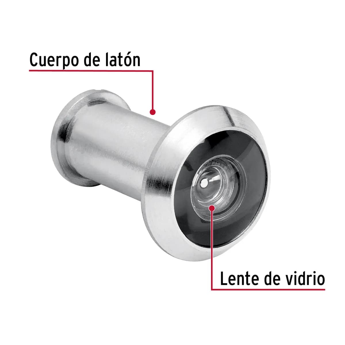 Mirilla de Seguridad Cromo Mate MIRI-3 Truper - 43674
