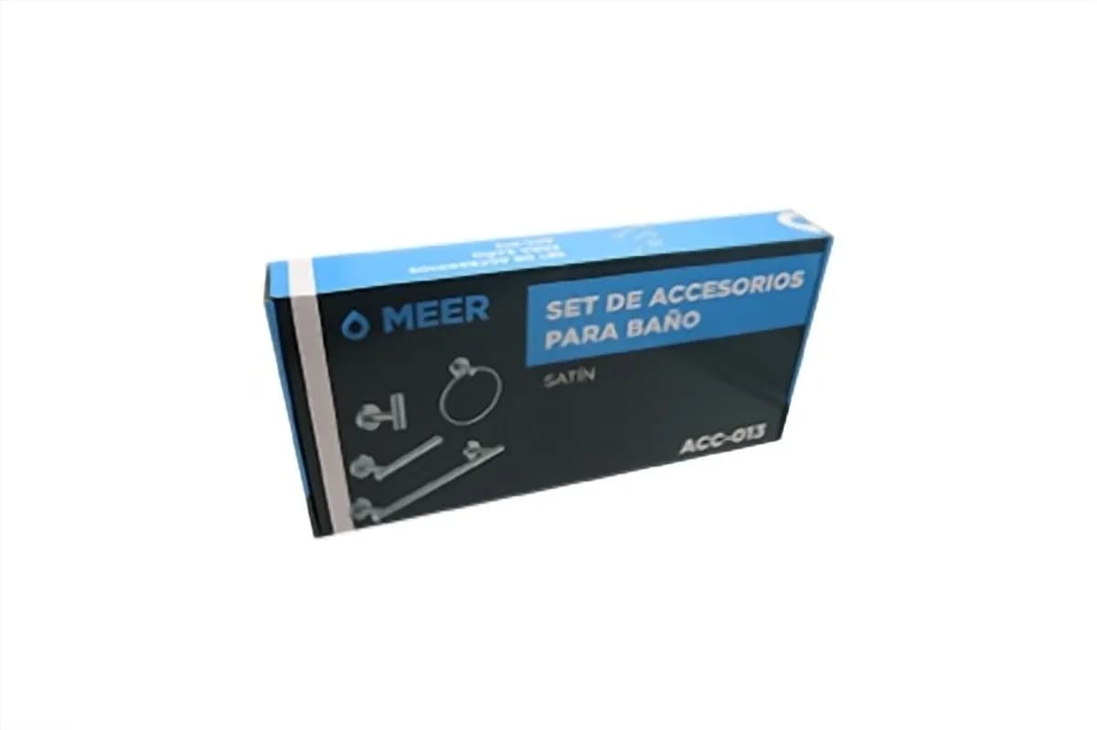 Juego de Accesorios para Baño 4 Piezas Satín Meer - ACC-013