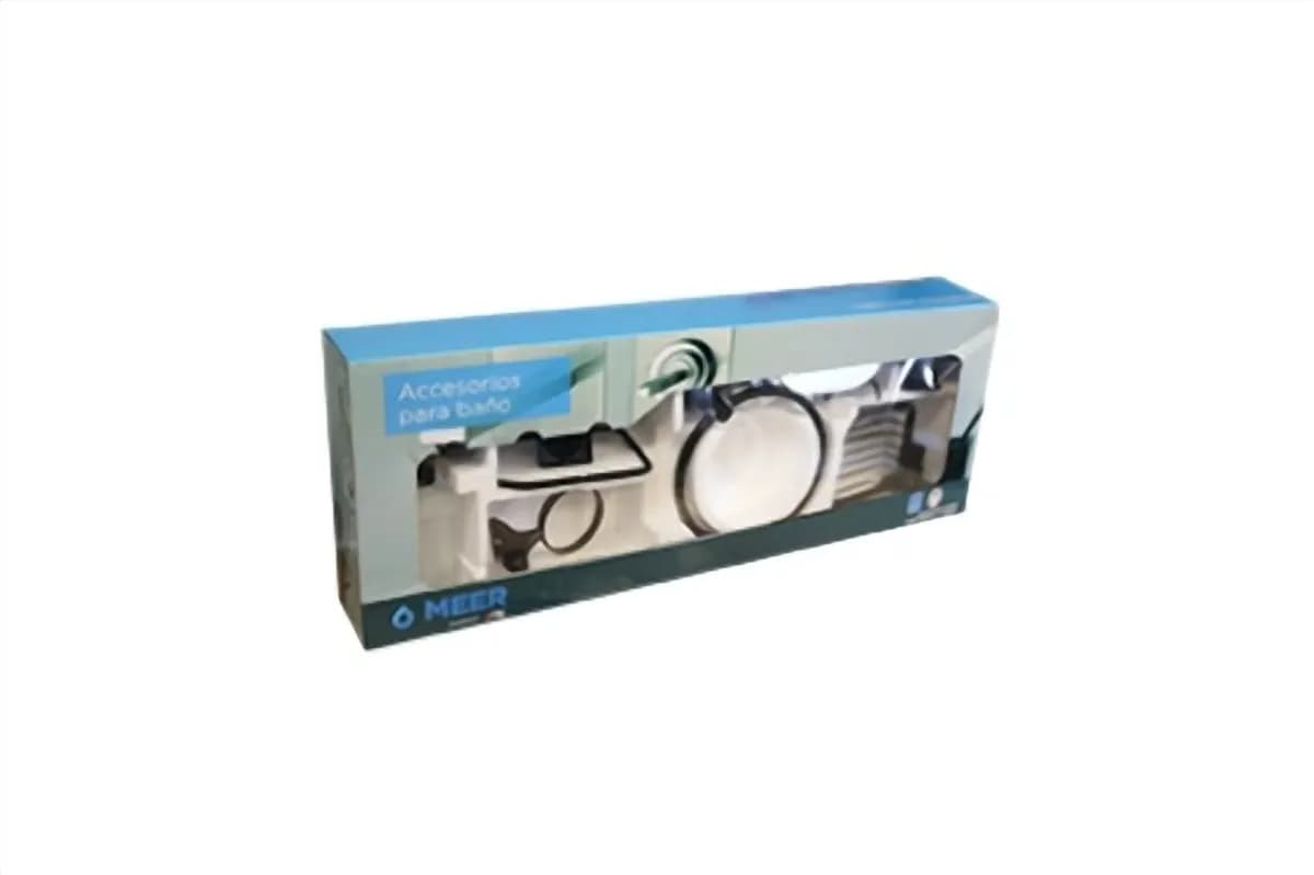 Juego de Accesorios para Baño 6 Piezas Negro Mate Meer - ACC-011