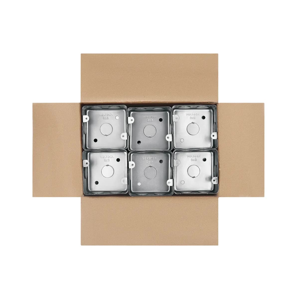 Caja de Registro Cuadrada 3" x 3" Galvanizada Volteck - 45008