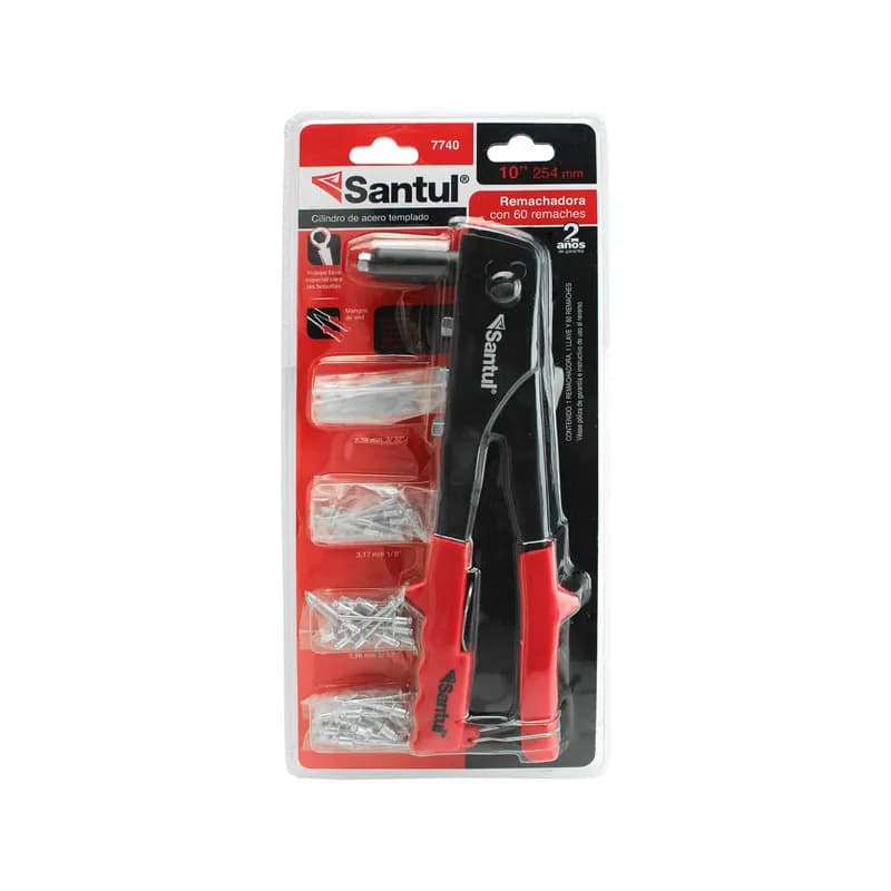 Remachadora 10" con 60 Remaches y Llave Santul - 7740