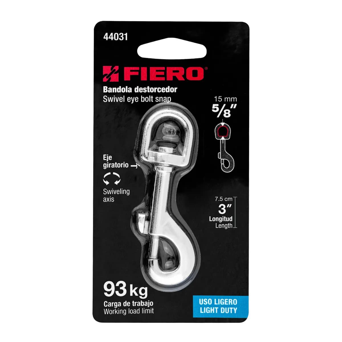 Bandola de Zinc Giratoria 5/8" Fiero - 44031