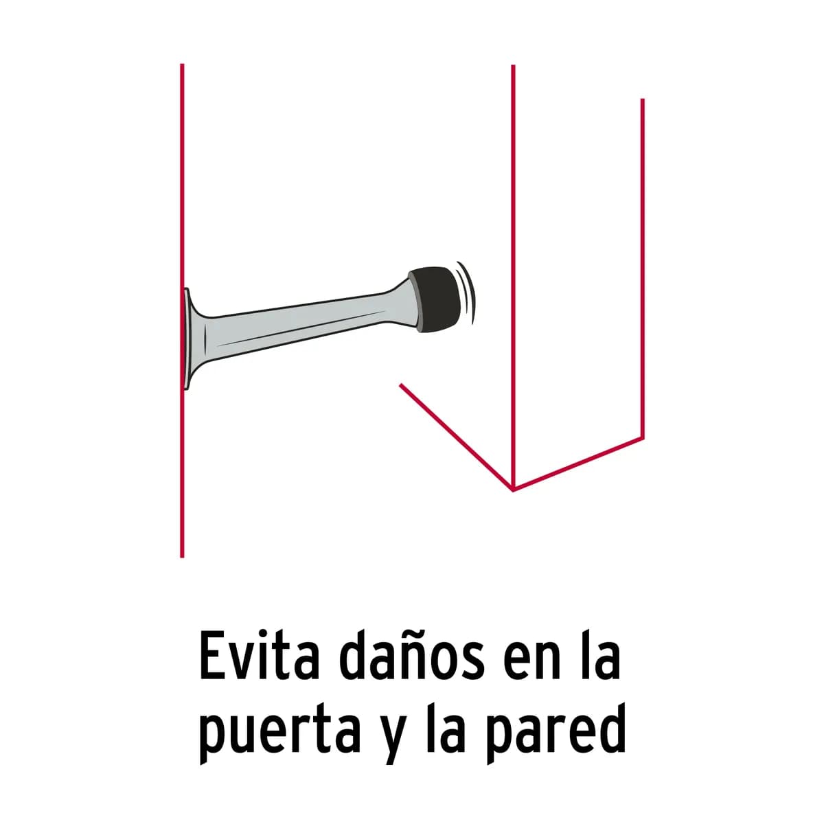 Tope Recto para Puerta Acabado Cromo Hermex - 43787