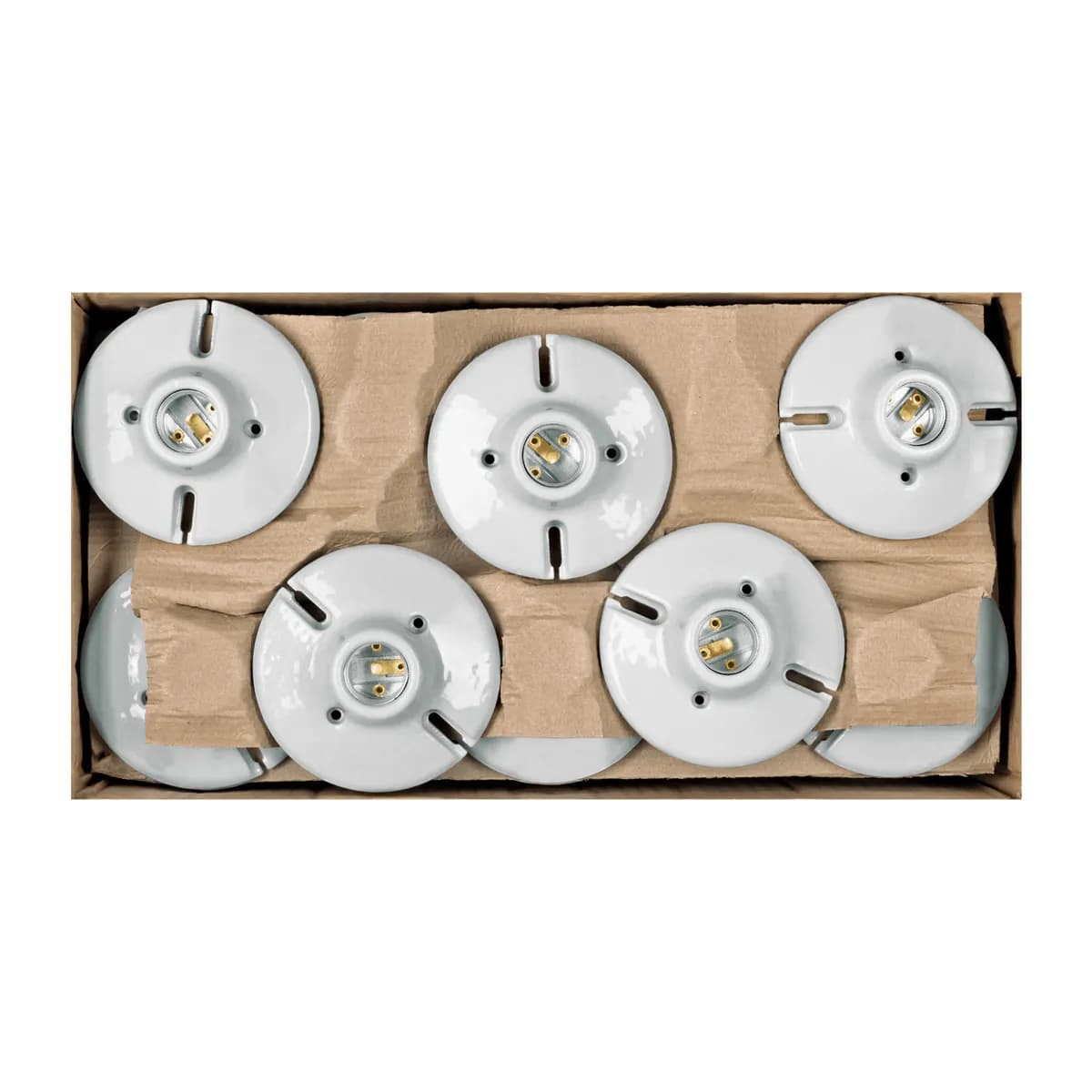 Portalámpara de Porcelana 4 1/2" Redonda Volteck - 47915