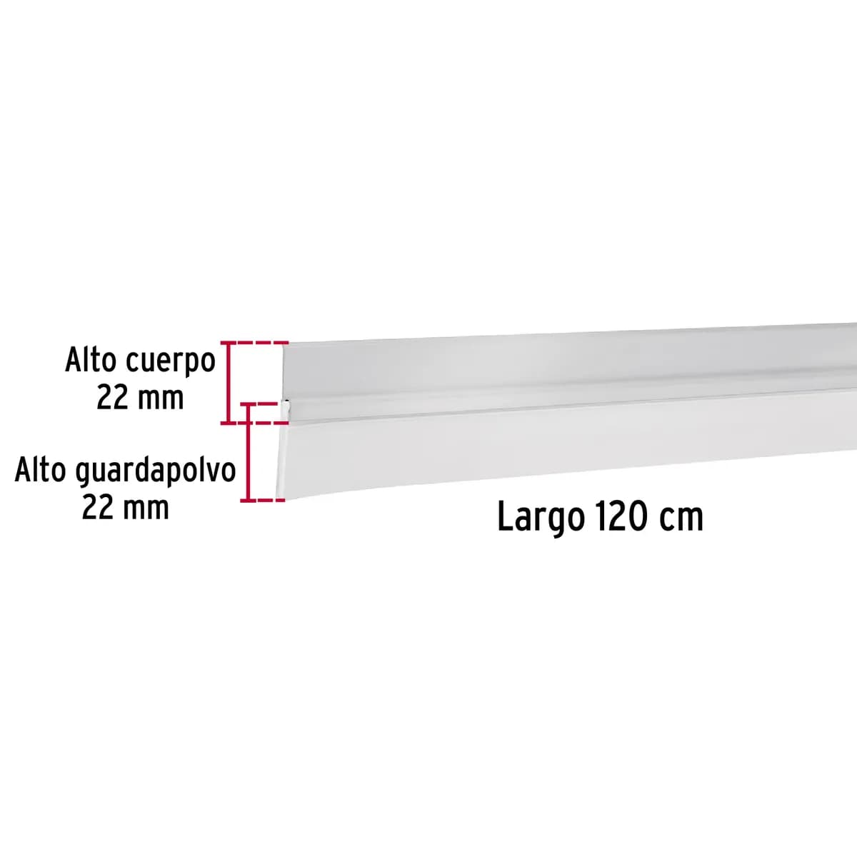 Guardapolvo Fijo 120 cm Aluminio Hermex - 43034