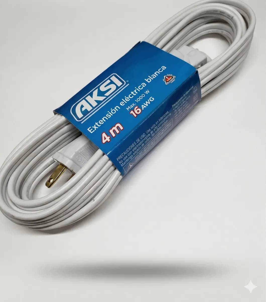 Extensión Blanca 4m Calibre 16 Aksi